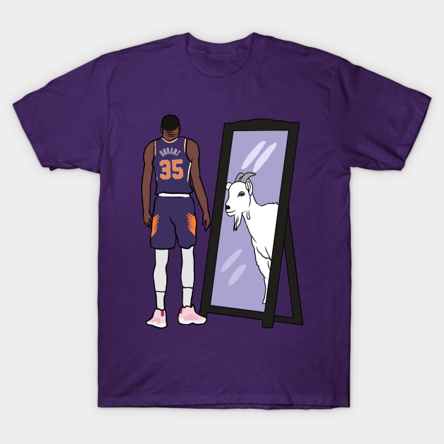 Kevin Durant Mirror GOAT (Phoenix) T-Shirt by rattraptees